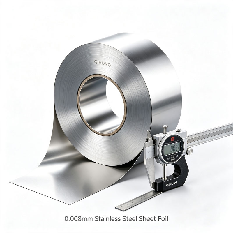 Lá thép không gỉ 0,008mm